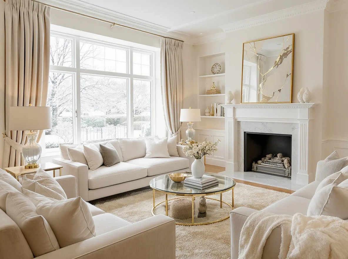 Bright, tastefully finished lounge in a modern Durbanville home in winter, viewed on a Celsa Property Group appointment